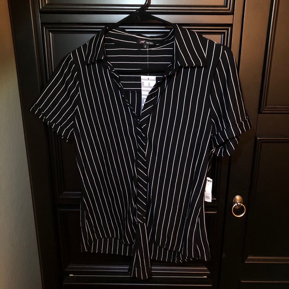 Striped Button Down Melissa Blue/Michael Fashion